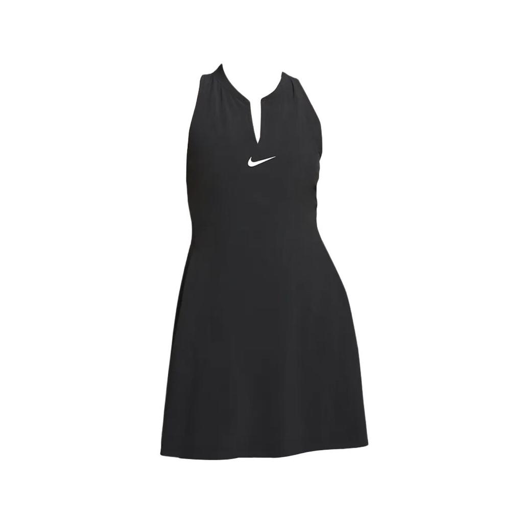 Nike Swoosh Solid Logo Print Sleeveless Dress Women Dresses Black DX1427-010