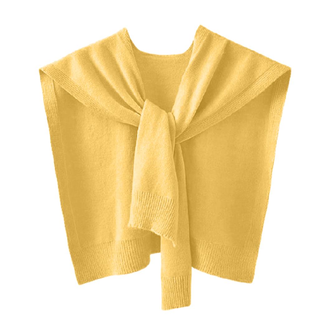 Ladies' Fashionable Solid Color Western-style Knitted Outer Shawl