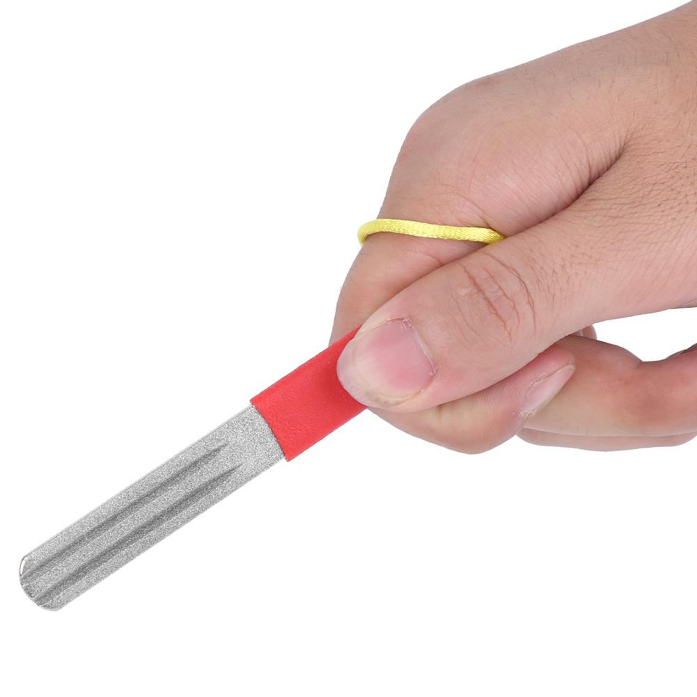 2pcs Fishing Hook File Portable Fish Hook Sharpening File Fishing Tool Accessory Red