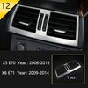 For BMW X5 X6 E70 E71 E72 Car Styling interior Buttons panel frame Decoration Cover Trim Car Sticker stainless steel Accessories