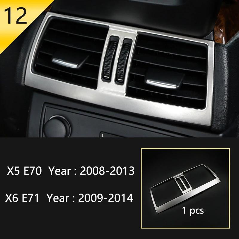 For BMW X5 X6 E70 E71 E72 Car Styling interior Buttons panel frame Decoration Cover Trim Car Sticker stainless steel Accessories