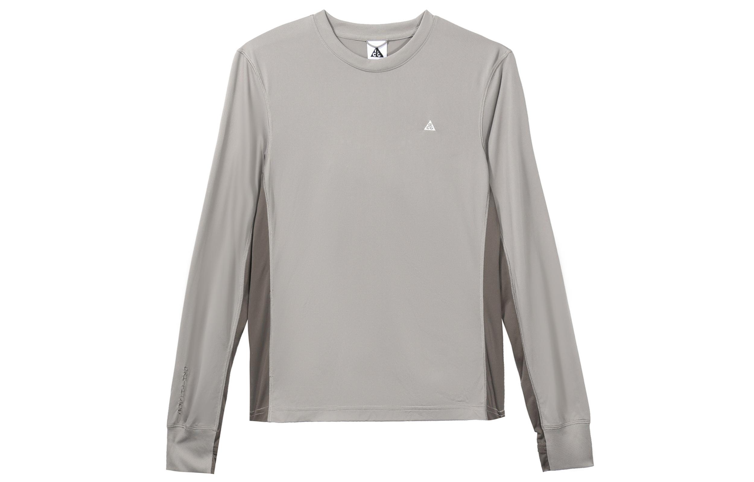 Nike T Shirts Women s Gray Crew Neck Moderate Other DQ5853-087 L
