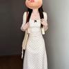 2026 Women's Polka Dot French Sling Dress – Stunning Summer Waist-Cinching Petite Outfit