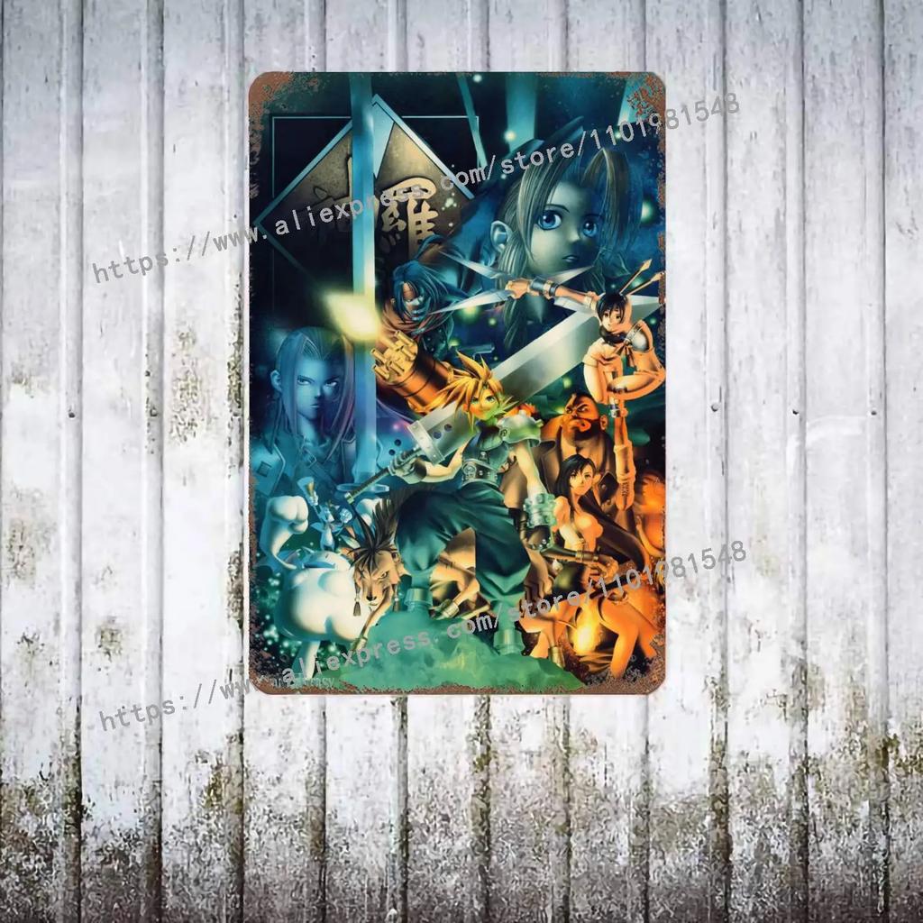 Final Fantasy Tactics The Lying Heart Poster Vintage Tin Metal Sign Decorative Plaque for Pub Bar Man Cave Club Wall Decoration