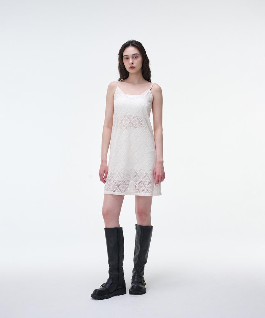 OEUVA White See-Through Mini Dress