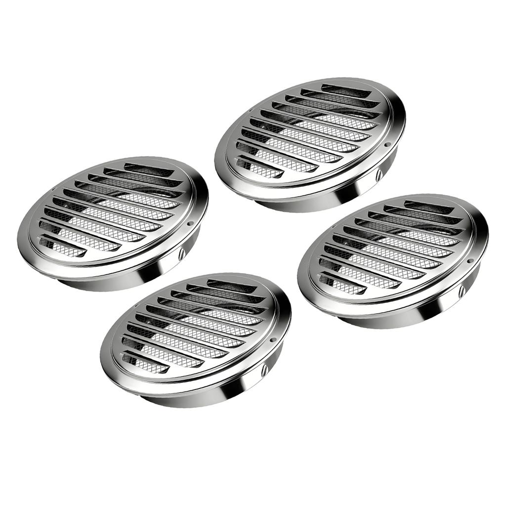 Wall Ceiling Outside Exterior Exhaust 45 degrees  Tilt Angle Thick Round Air Vent Reptile Screen Grille Cover for