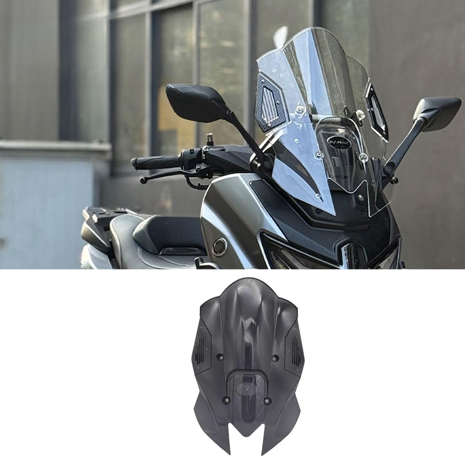 

For N Max 155 2025 NMAX155 N-MAX155 N MAX155 n-max155 Motorcycle Windshield, Rearview Mirror, чёрный