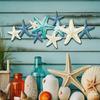 Multi-starfish Starfish Hanging Decor Nautical Aesthetic Coastal Ocean-themed Wall Art  Bathroom
