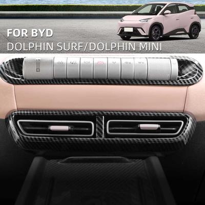 Center Console Sticker Air Condition Vent Frame Trim Cover For BYD Dolphin Mini Seagull Dolphin Surf 2024 2025 Accessories