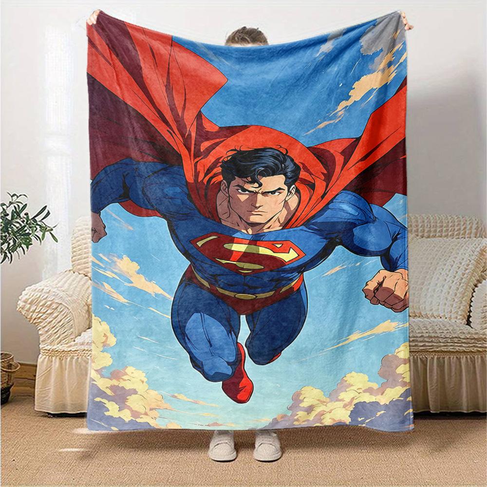 1pc Superman Flannel Blanket - Soft Warm Throw for Home, Office, TravelL1336