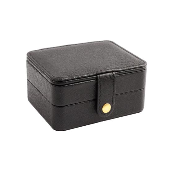 Double-layer Jewelry Organizer Box with Mirror Large Capacity Waterproof Earrings Necklaces Organizer Portable Jewelry Container