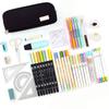 Large Capacity Pencil Case 3 Compartment Pouch Pen Bag for School Teen Girl Boy Men Women,Black