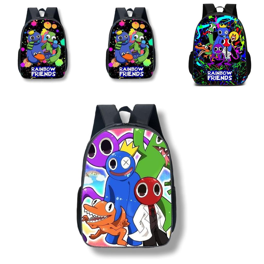 Colorful Roblox Rainbow Friends School Backpack With Breathable Nylon Material