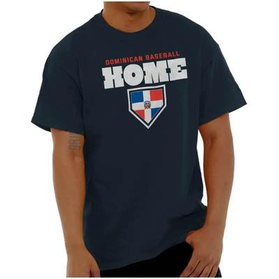 Proud Dominican Baseball Platano Power Flag Womens or Mens Crewneck T Shirt Tee