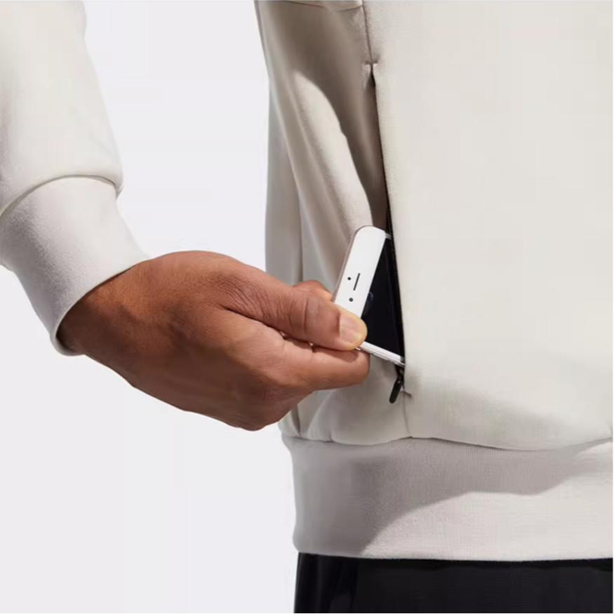 Adidas Tref Sweat Casual Sports Crew Neck Long Sleeve Sweater Men Sweater Alumina-Brown HE9906