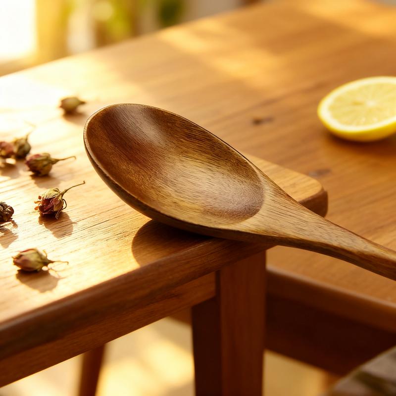 5 Stuks Houten Lepel Soeplepel En Vork Servies Natuurlijke Ellipse Pollepel Lepel Set Milieuvriendelijke Producten Lepels Voor Koken