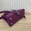 2025 New Leather Swift Leather Women's Bag Double Pocket Zipper Portable Shoulder Diagonal Span Fashion Buckle Women's Bag