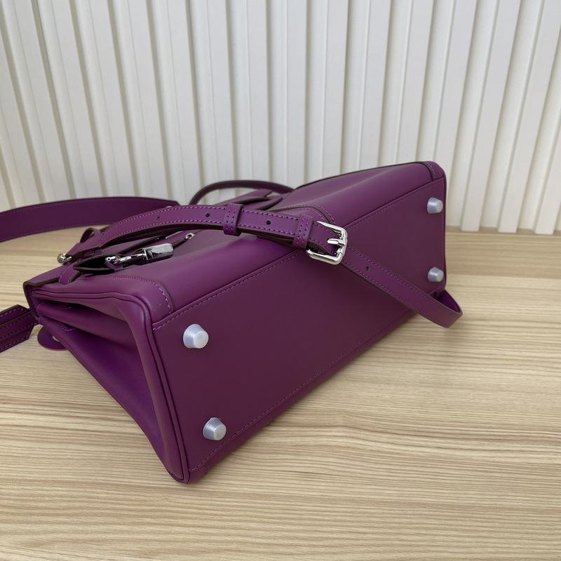 2025 New Leather Swift Leather Women's Bag Double Pocket Zipper Portable Shoulder Diagonal Span Fashion Buckle Women's Bag