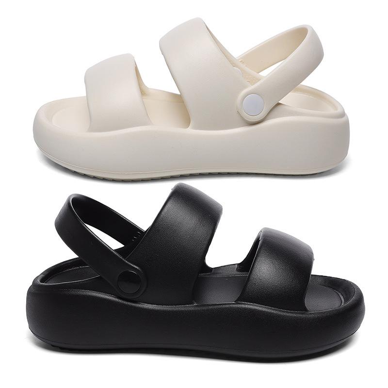 Fashion Slippers for women in summer 2025 EVA sandals with a poop like feel Two pairs of soft soled bathroom thick soled sandals