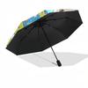 1pc BT21 Official Merchandise: Outdoor Umbrella with BT21 Characters - Automatic Opening & Closing, 3-Fold Design, 8-Rib Iron Frame, Perfect Gift