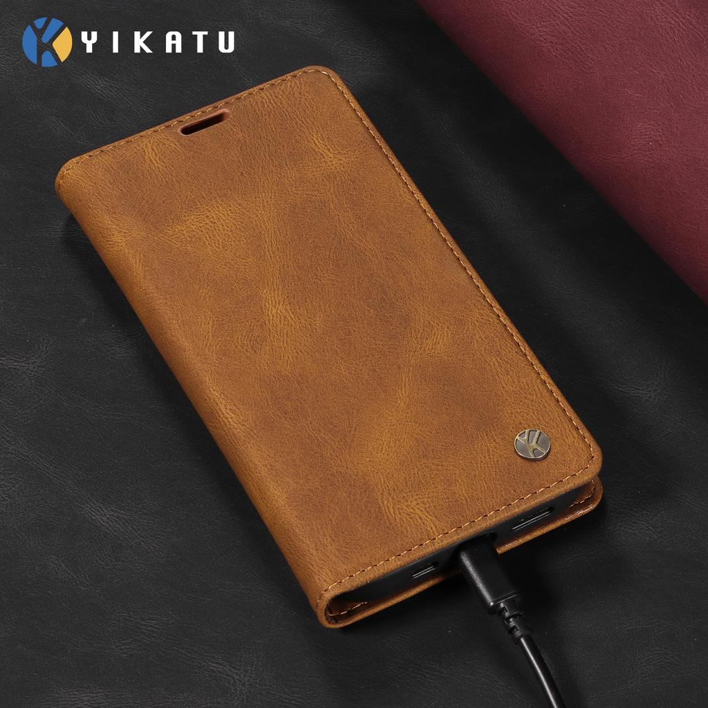 For Honor Magic8 Lite 5G/X9d 5G/X70 5G Leather Cover YIKATU YK-004 Skin-Touch Wallet Phone Cases