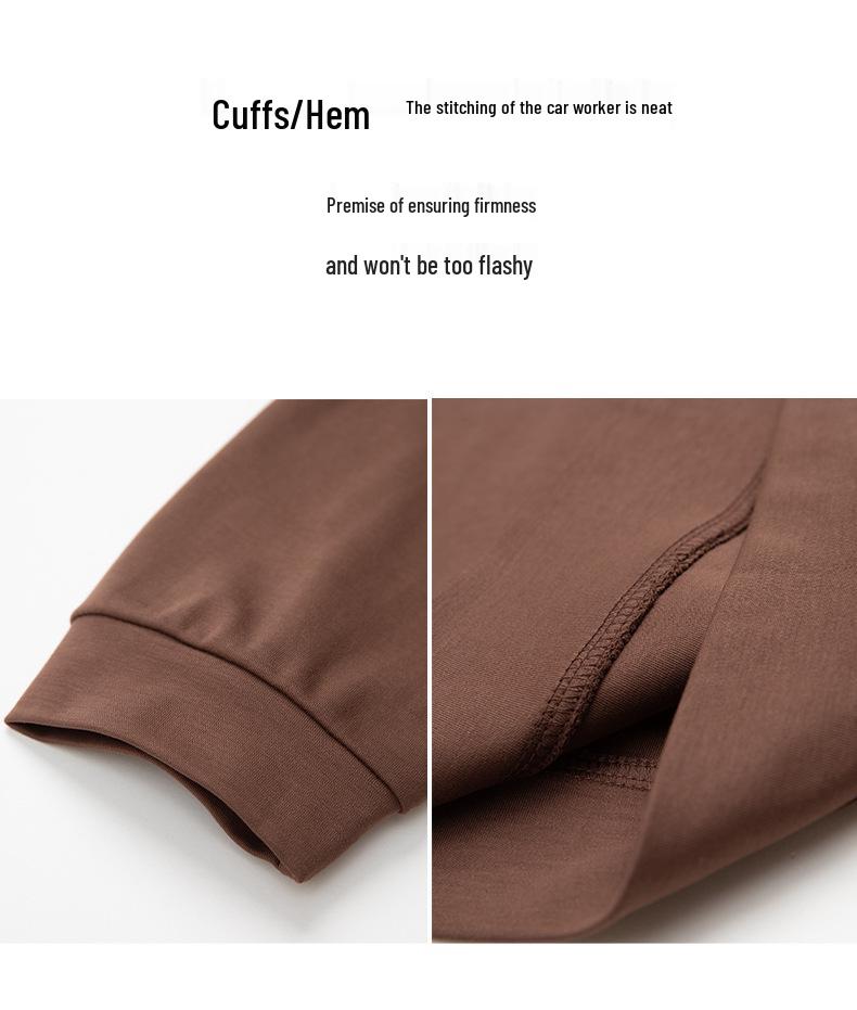 Damen Übergröße Langarm Schlankmachendes Baumwoll-Top - Unifarben, Herbststil für Mütter mittleren Alters