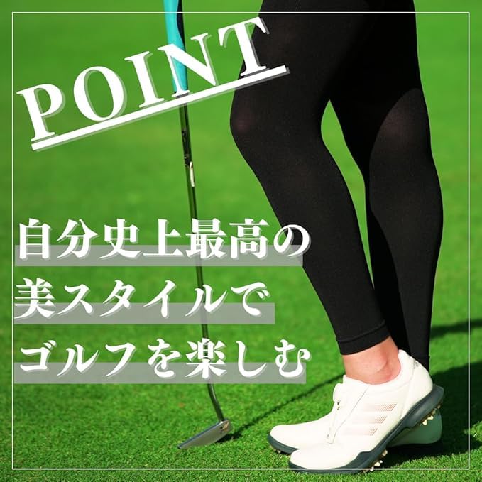 Walk Slimming Legs Buttocks Leggings Black SWG001 Total Reduction In Lower Body Pip for GOLF SLIM WALK GOLF [Slim Golf] & S~M -6.9cm