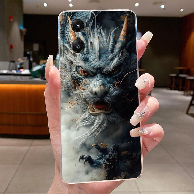 Phone Case For Motorola Moto G Stylus 5G (2024) Soft Silicone TPU Clear Viral Astronaut Moonlight Painted Casing Anti-fall Cover