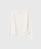 GENERALIDEA Draped Shirred Long Sleeve T-Shirt [Ivory] / Gf3Lts503