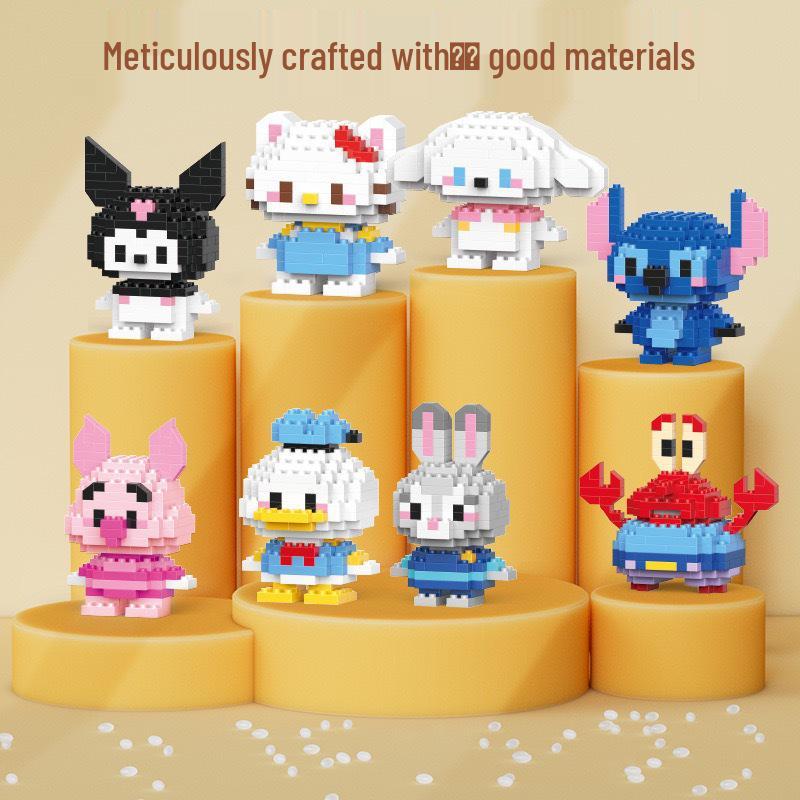 Micro Particle Cartoon Figure Building Blocks for Kids - Assembly Toys & Hanging Ornaments