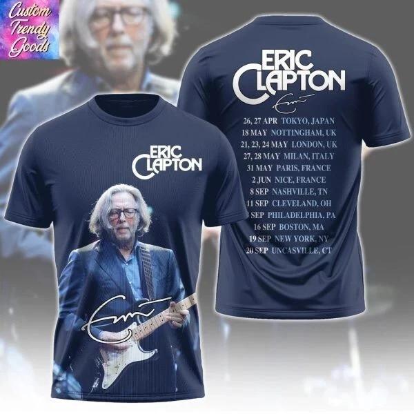

Eric Clapton 2025 Tour TShirt All Size Gift For Fans Unisex T-Shirt S