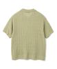 KNITTED Linen Cable Collar Half Knit Sage Green