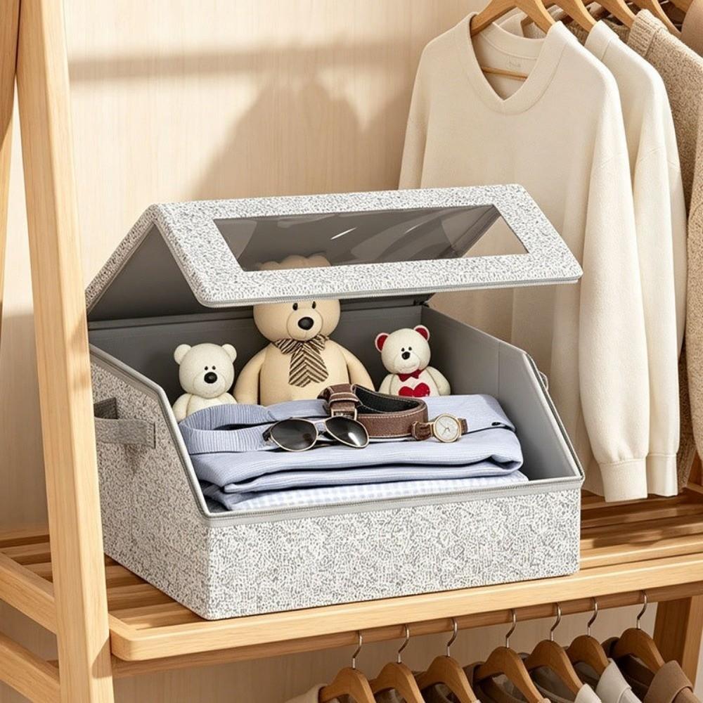 Clear Window Baseball Cap Storage Box Dust-proof Ball Cap Storage Organizer for Home Storage