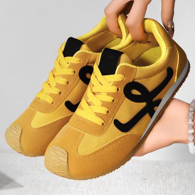 Shoes Women's Summer New Breathable Sneakers Yellow Soft-soled Retro Forrest Gump Shoes Fashionable Versatile German Training Shoes