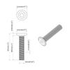 Hex Phillips Head Security Screw 12 Pcs Silver M6 * 30 Mm Steel