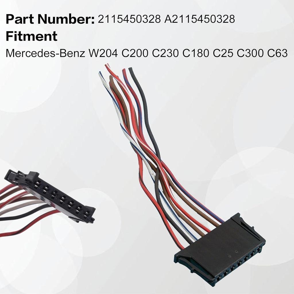 7Pin Rear Harness Clip Tail Light A2115450328 2115450328 Compatible with Mercedes W204 C180 C200 C230 C25 C300 C230 C63 Wire Plug Harness Pigtail