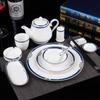 Luxury Ceramic Dinnerware Set: Plates, Bowls, Spoons & Cups for Restaurants & Clubs