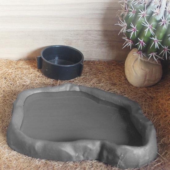 Reptilmater Terrariumskål Skilpaddefôr og Vannmateskål for Skilpadde Øgle Gekko Skjeggagam