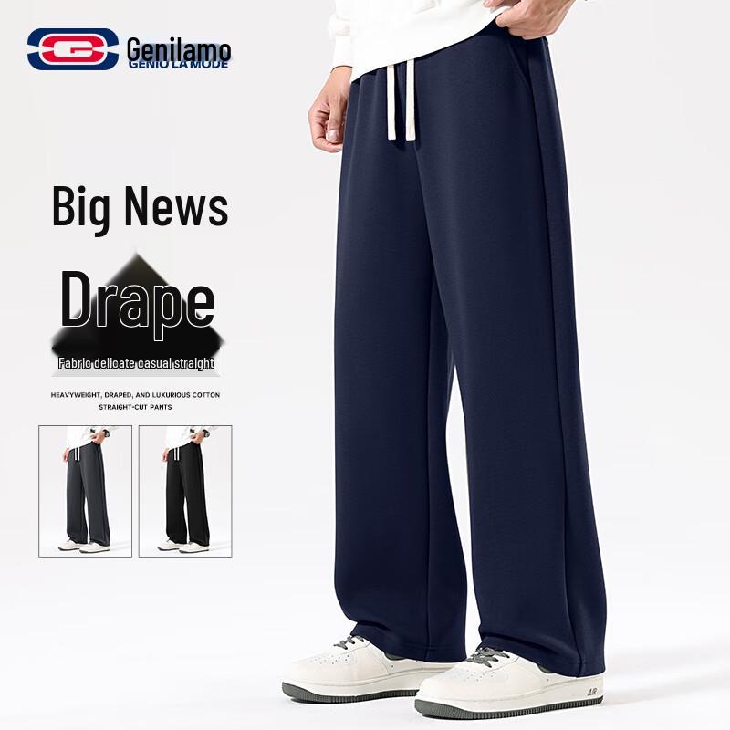 

GENIOLAMODE Мужские свободные повседневные спортивные брюки прямого кроя 2XL