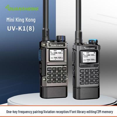 Quansheng UV-K1(8) Mini Walkie-Talkie with One-Key Frequency Pairing for Outdoor Self-Driving Tours