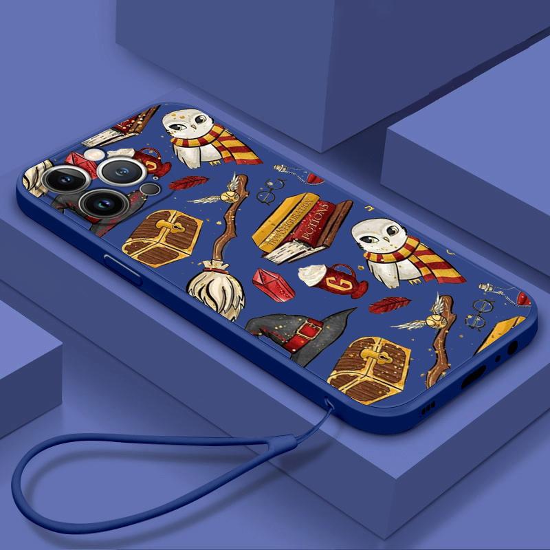 Cartoon P-Potter Love Phone Case For Samsung Galaxy A73 A53 A33 A52 A32 A22 A71 A51 A21S A03S 4G 5G Liquid Rope Cover Coque Capa