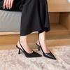 Red Pointed Toe Backless Stiletto Flats - Spring European American Style Fashion for Women