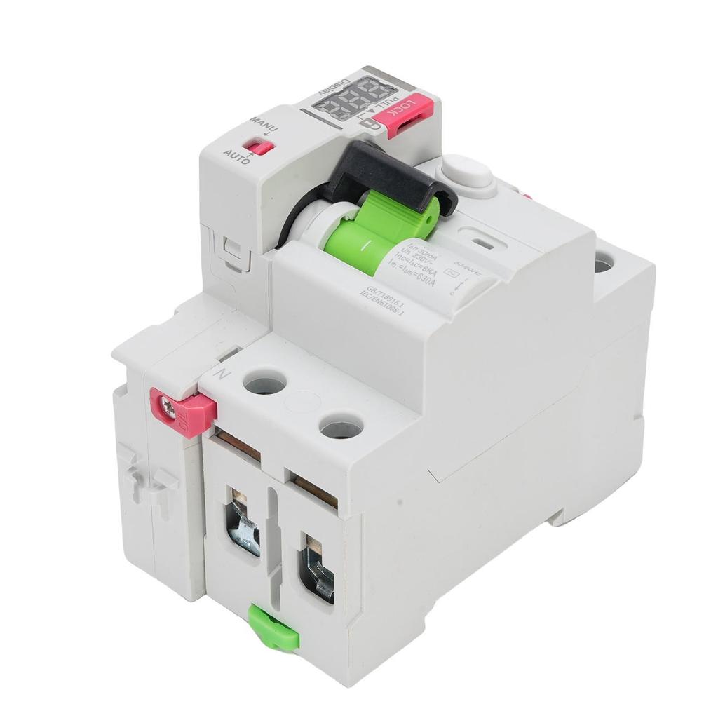 RCCB Rest Current Earth Leakage Circuit Breaker 2P RCD Type A with Digital Display Automatic Reset 63A