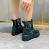 Fashion Fashionable versatile new rain boots women short shoes waterproof anti slip thick sole height increasing women rain boots