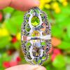 Citrine, Peridot Gemstone 925 Sterling Silver Gift Jewelry Ring Size 7