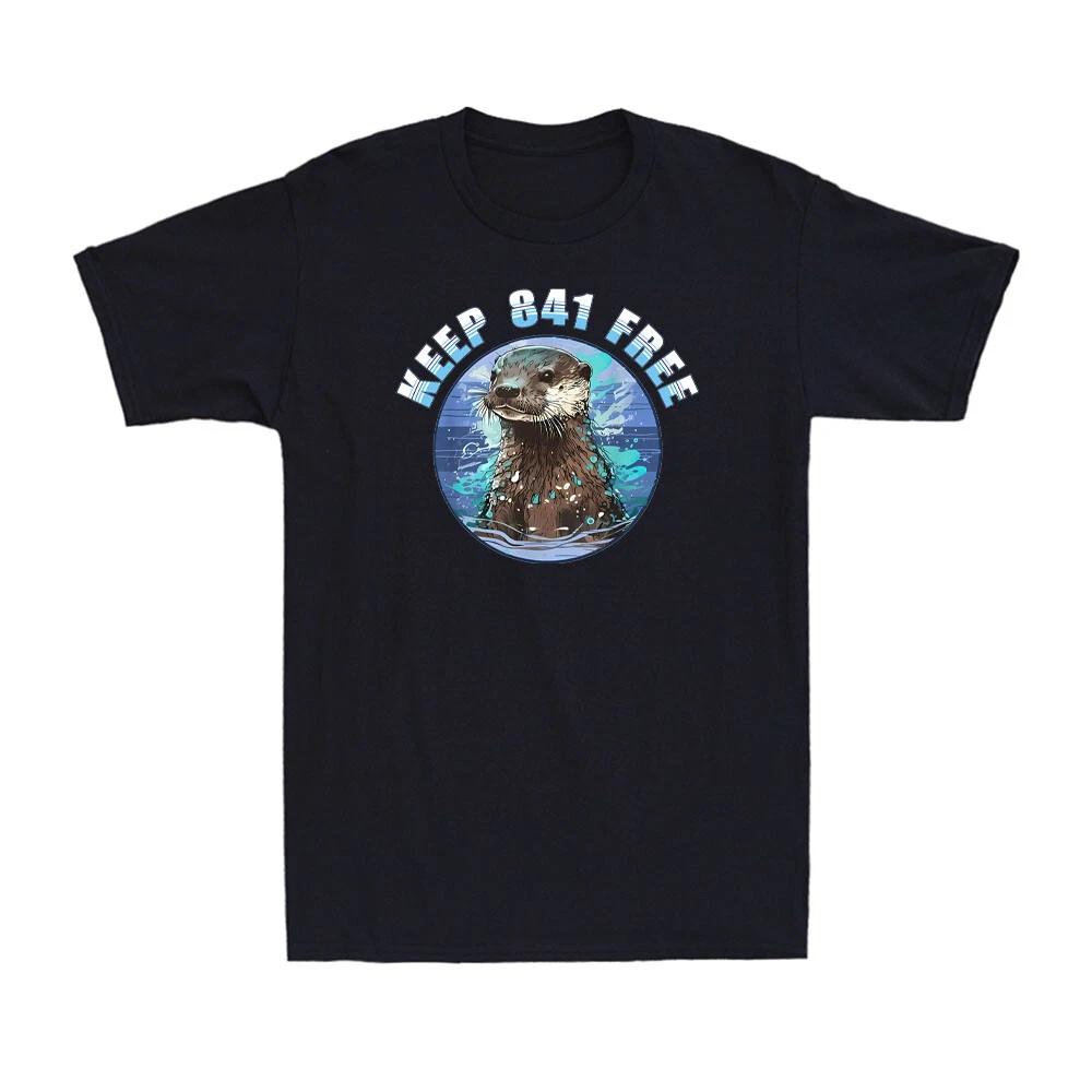 Keep 841 Free Funny Sea Otter Surfing Surfboard-stealing Sea Otter Men s T-Shirt XL