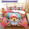 3pcs One Piece Tony Tony Chopper pattern bedding set duvet cover set includes duvet cover &pillowcases, perfect all season bedroom decoration & gift