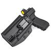 נרתיק קיידקס לנשיאה פנימית (IWB) עבור Glock 17 19 19X 22 23 25 31 32 44 45 עם פנס טקטי Olight Baldr Pro R לנשיאה מוסתרת