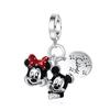 Christmas  Cartoon Red Minnie Bow Mickey Balloon Charm Beads Fit Original Pendant Bracelet Diy Gift For Women Party Gifts