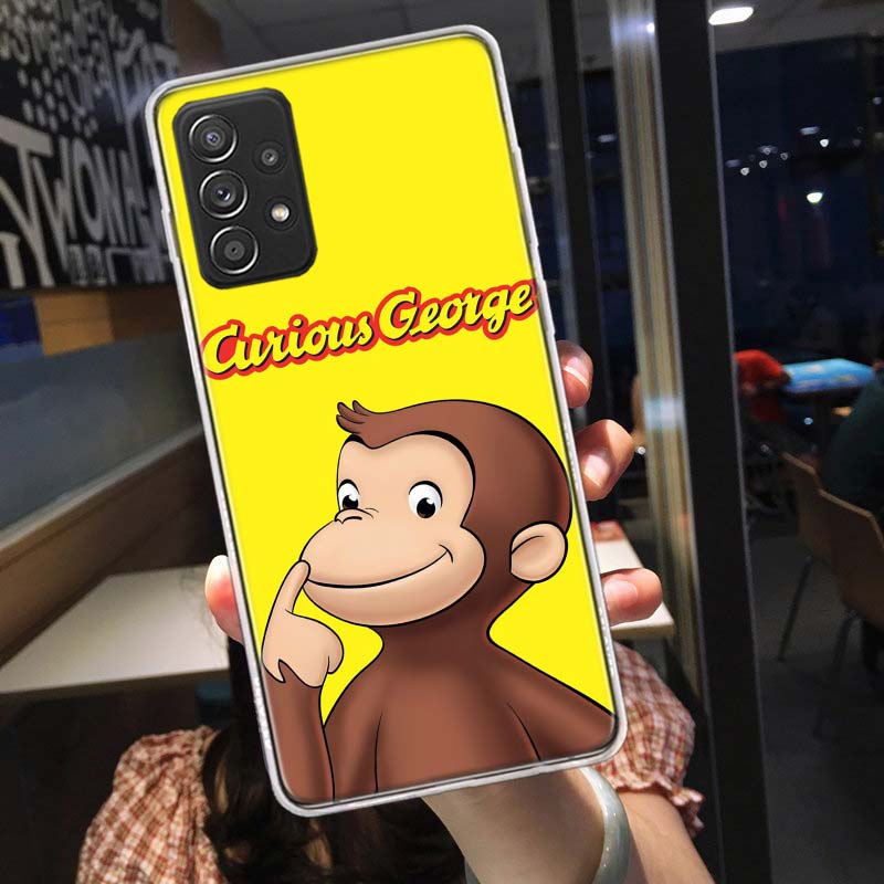 Curious G-Georgeser-m-Monkeis Phone Case for Samsung A54 A57 A37 A17 A14 A15 A12 A24 A34 A55 A35 A25 A52S A07 A05S A04S A22 A32